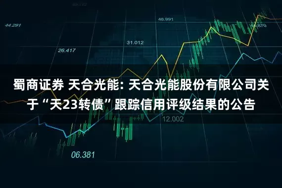 蜀商证券 天合光能: 天合光能股份有限公司关于“天23转债”跟踪信用评级结果的公告