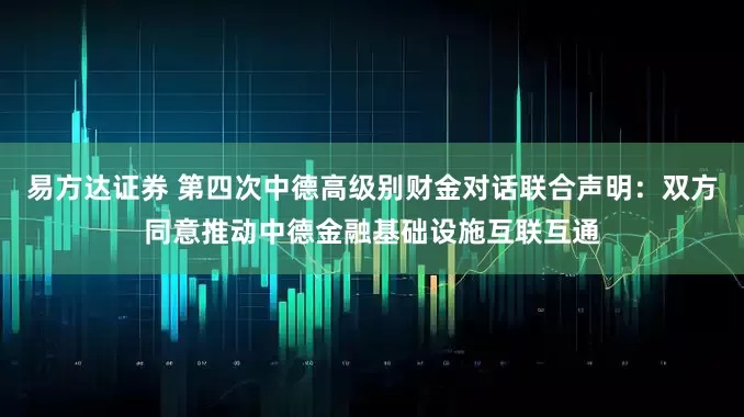 易方达证券 第四次中德高级别财金对话联合声明：双方同意推动中德金融基础设施互联互通
